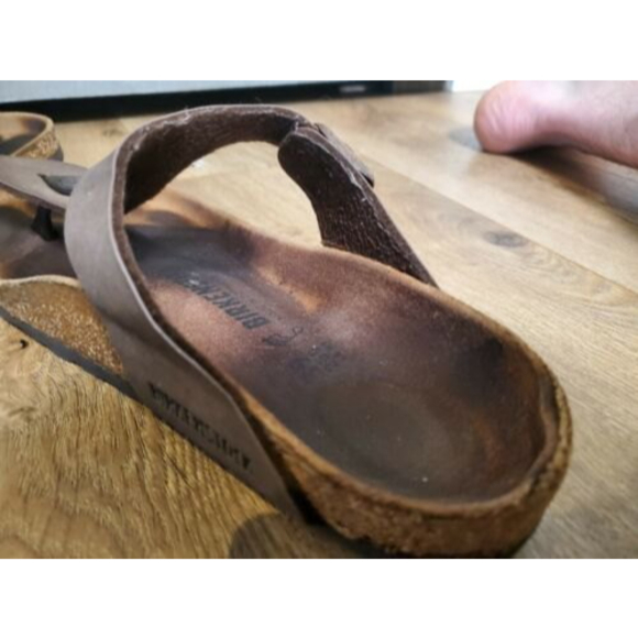 Birkenstock Gizeh Thong Sandal Leather Women's Sz 39 EUR / 8 US Brown Leather - Picture 3 of 6